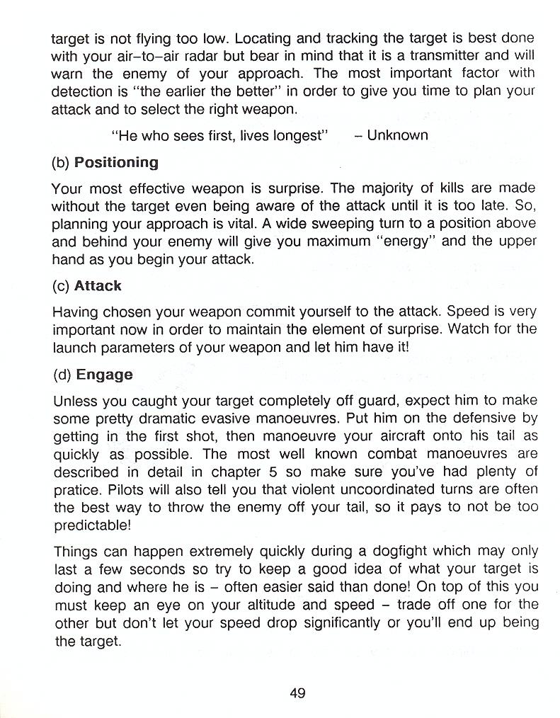 F-16 Combat Pilot flight manual page 49