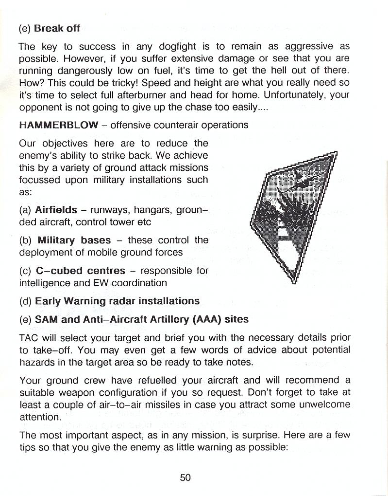 F-16 Combat Pilot flight manual page 50
