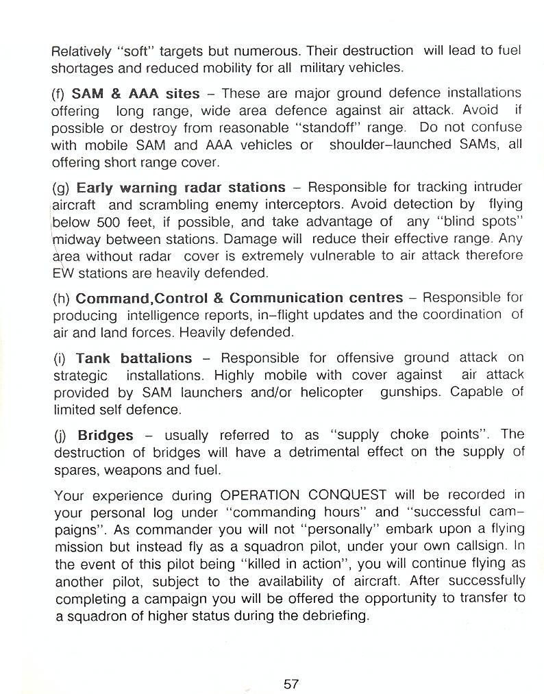 F-16 Combat Pilot flight manual page 57