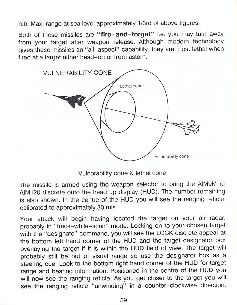 F-16 Combat Pilot flight manual page 59