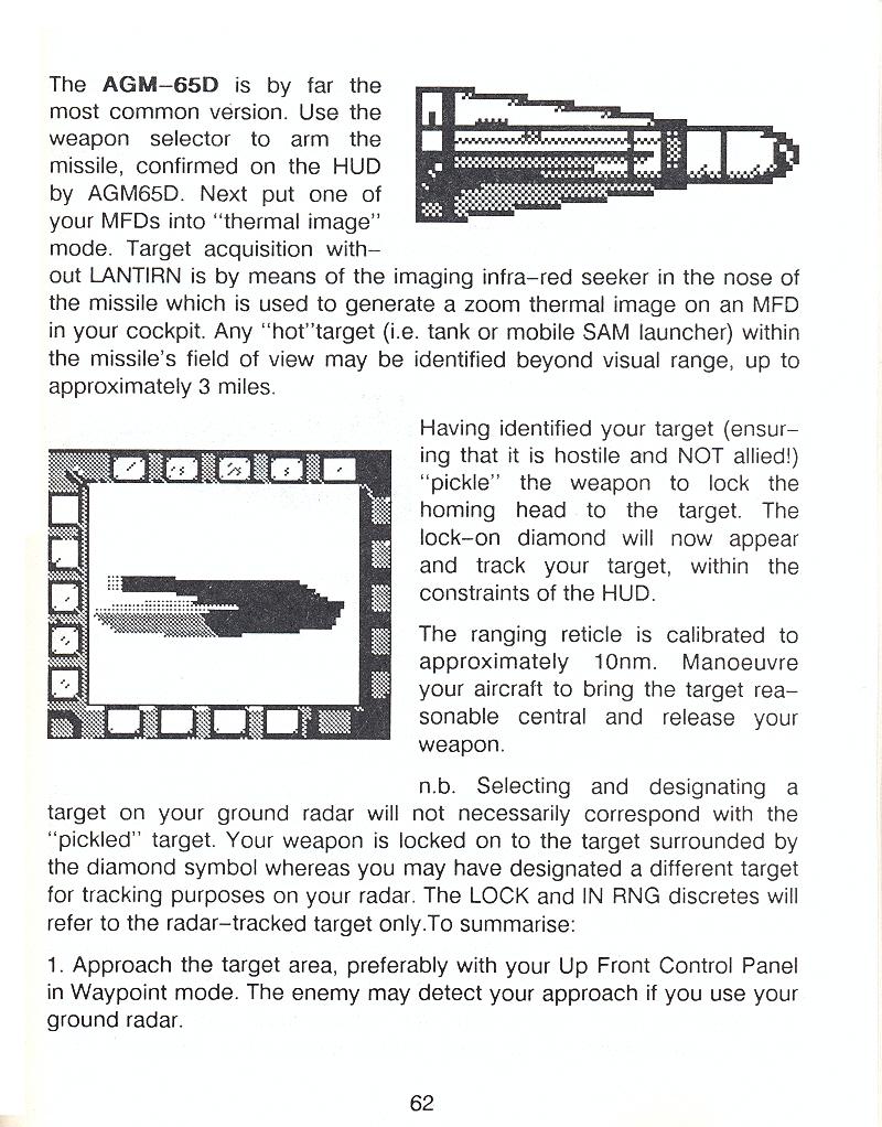 F-16 Combat Pilot flight manual page 62
