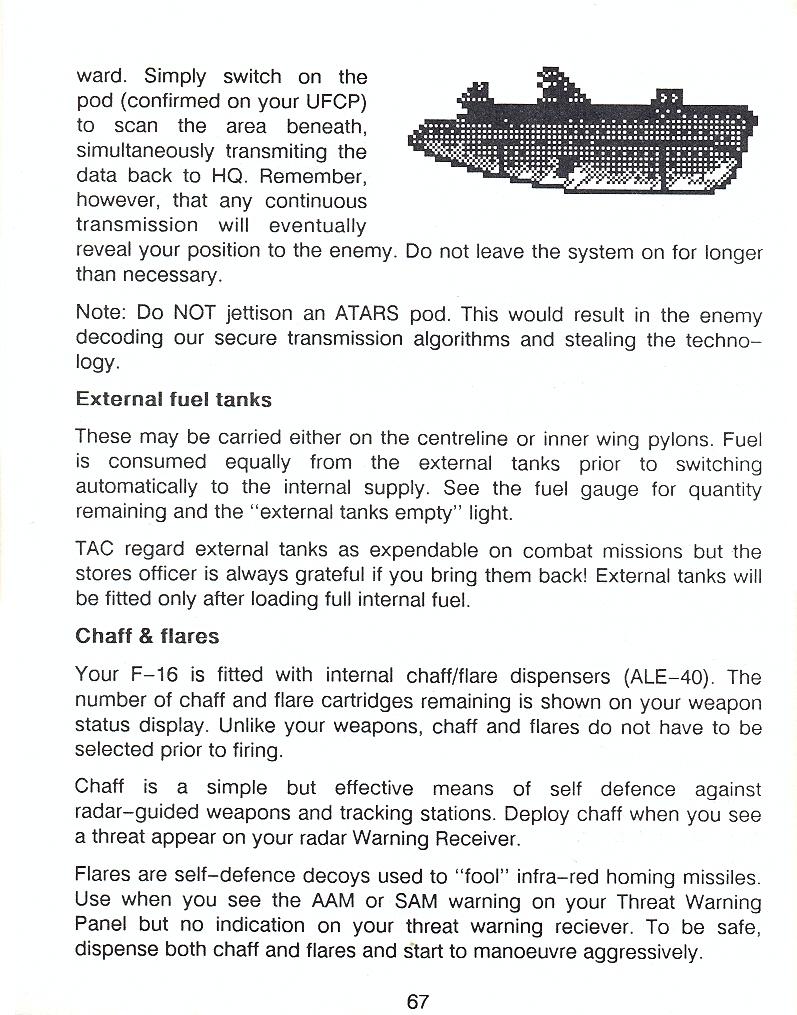 F-16 Combat Pilot flight manual page 67