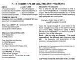 F-16 Combat Pilot loading instructions (first version)