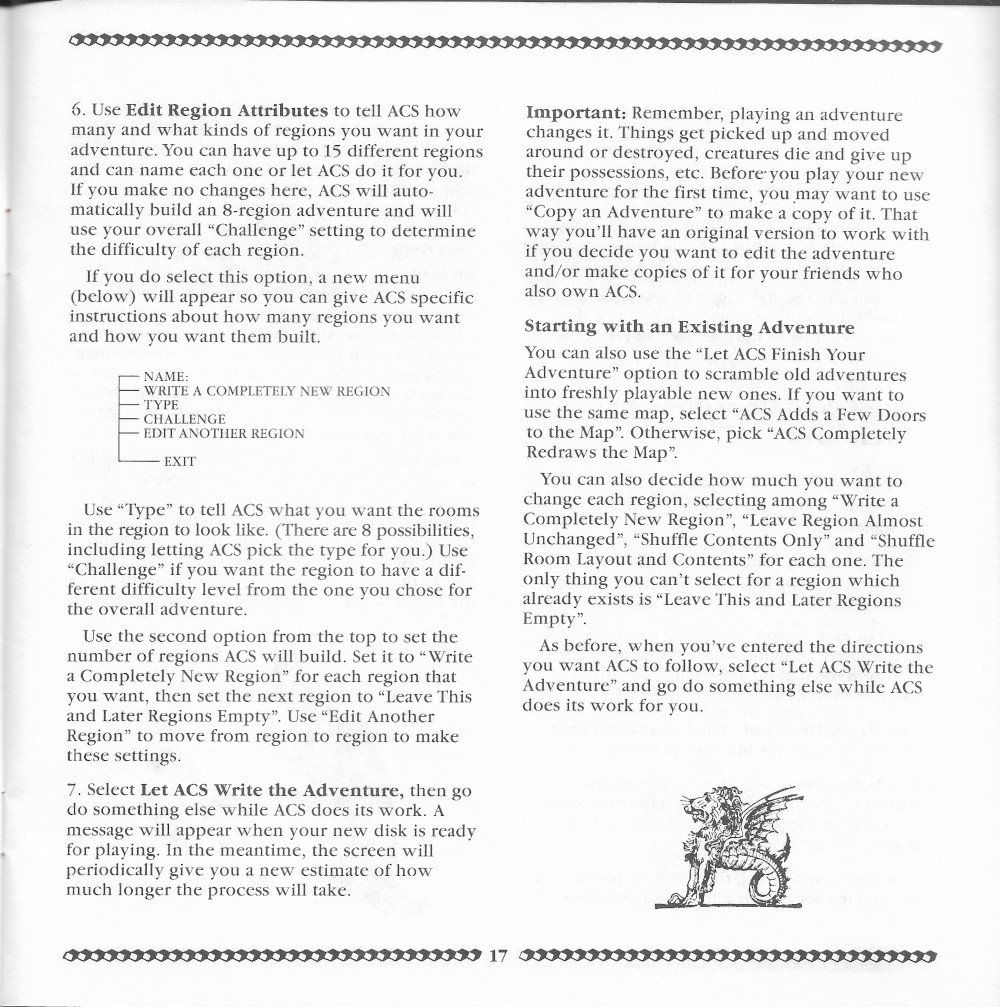 Adventure Construction Set manual page 17
