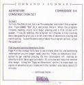 Adventure Construction Set command summary page 1