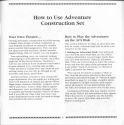 Adventure Construction Set manual page 3