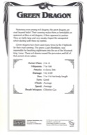 DragonStrike green dragon card back