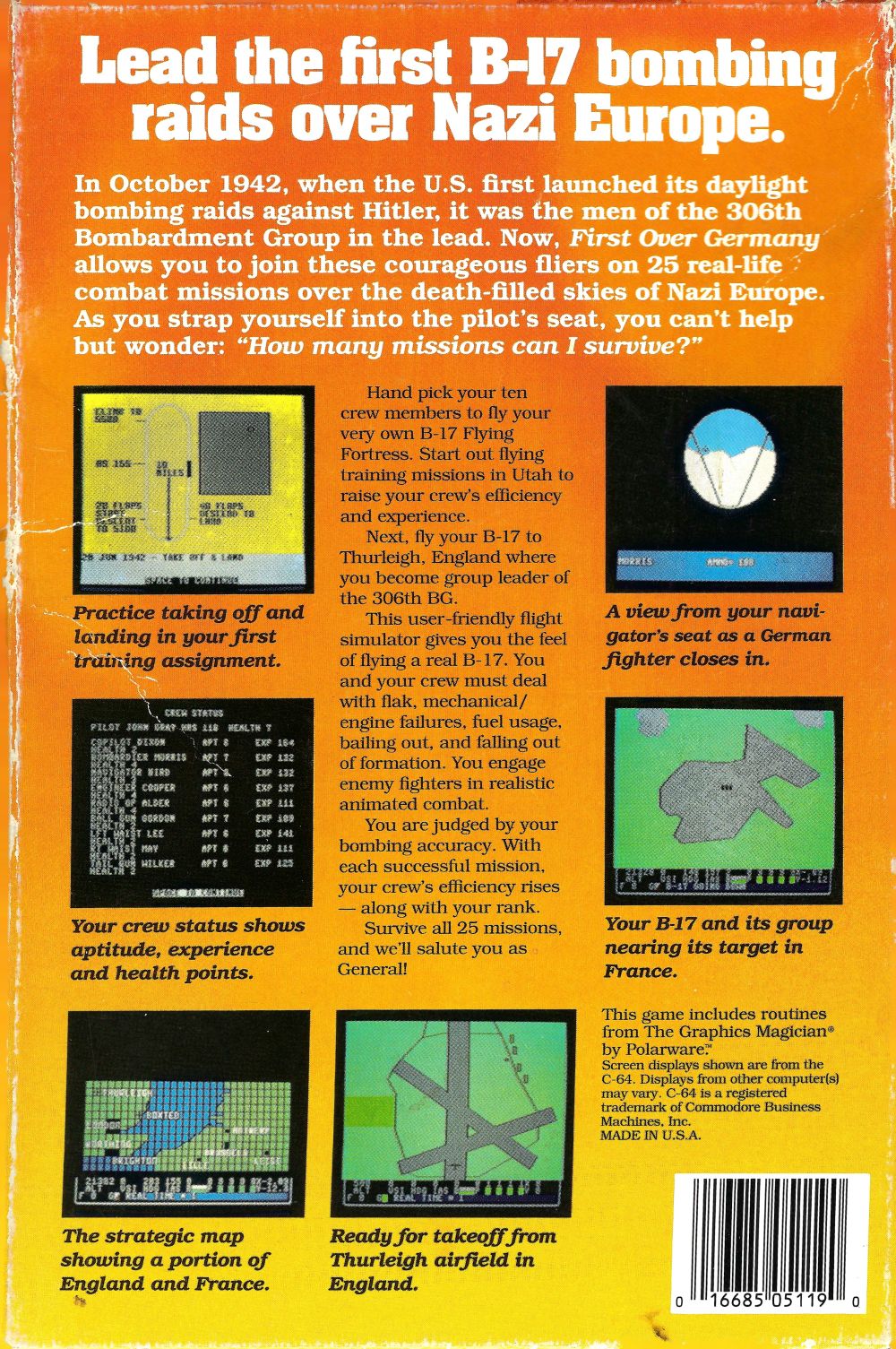 First Over Germany box back