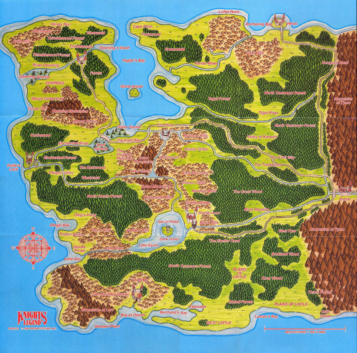 Knights of Legend map