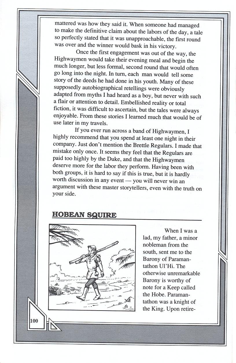 Knights of Legend players handbook page 100