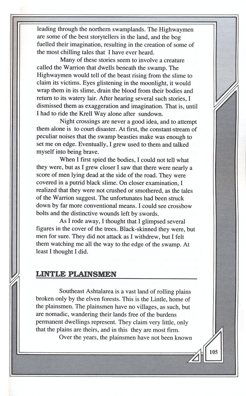 Knights of Legend players handbook page 105