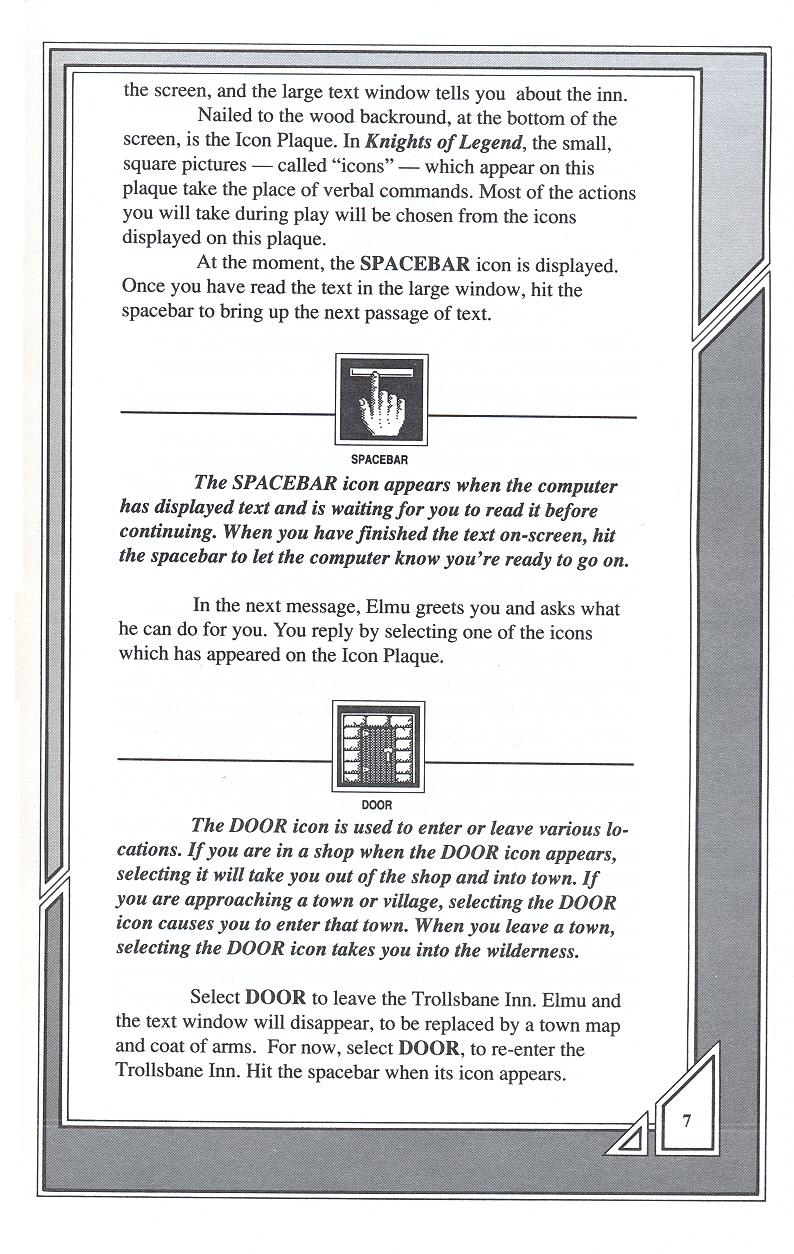 Knights of Legend players handbook page 7
