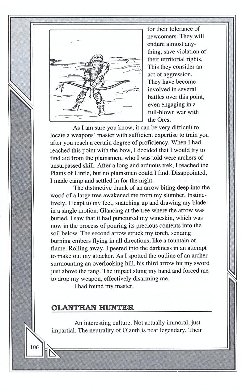 Knights of Legend players handbook page 106