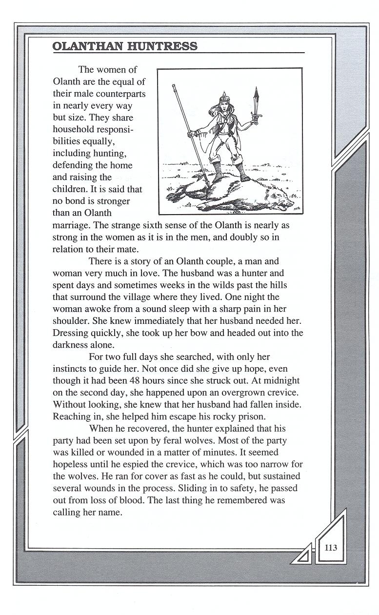 Knights of Legend players handbook page 113