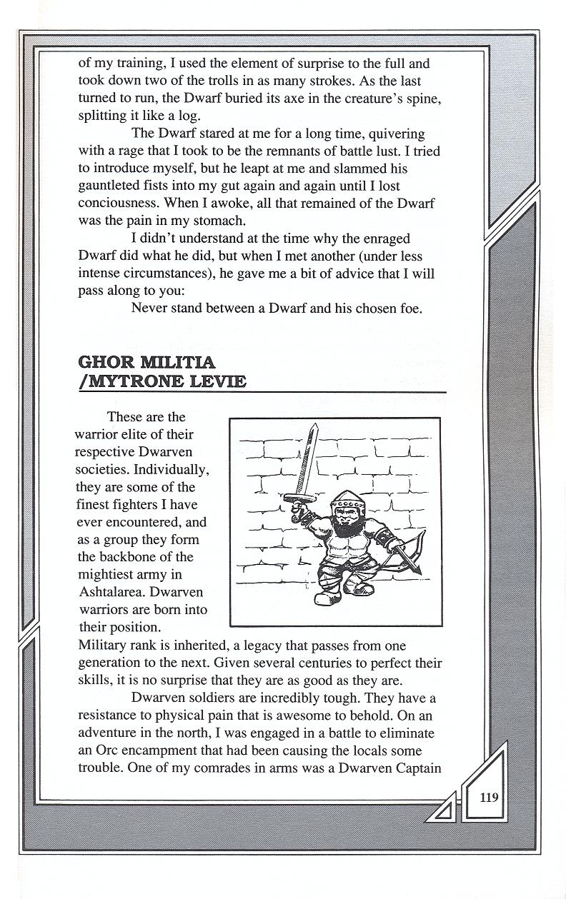 Knights of Legend players handbook page 119
