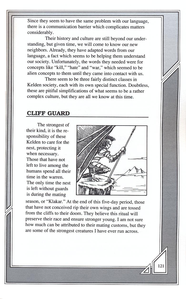 Knights of Legend players handbook page 121