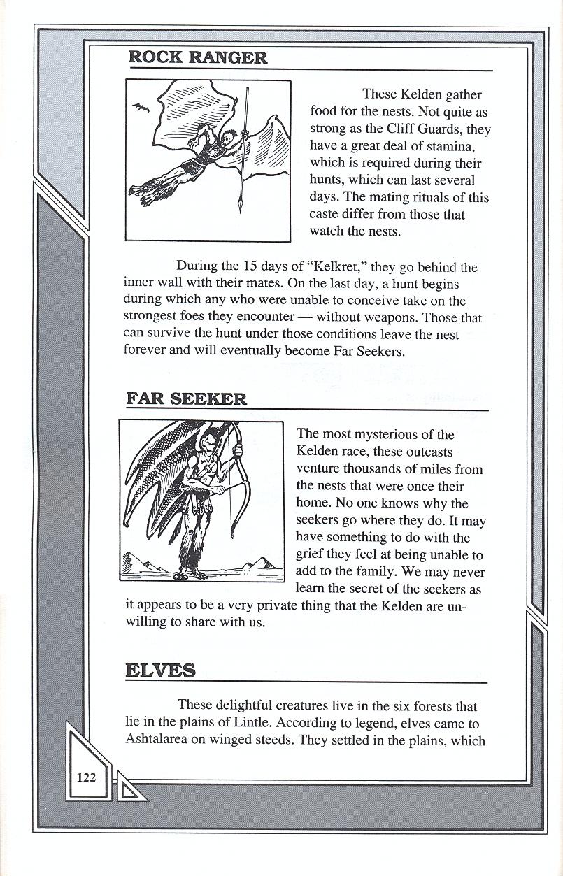 Knights of Legend players handbook page 122