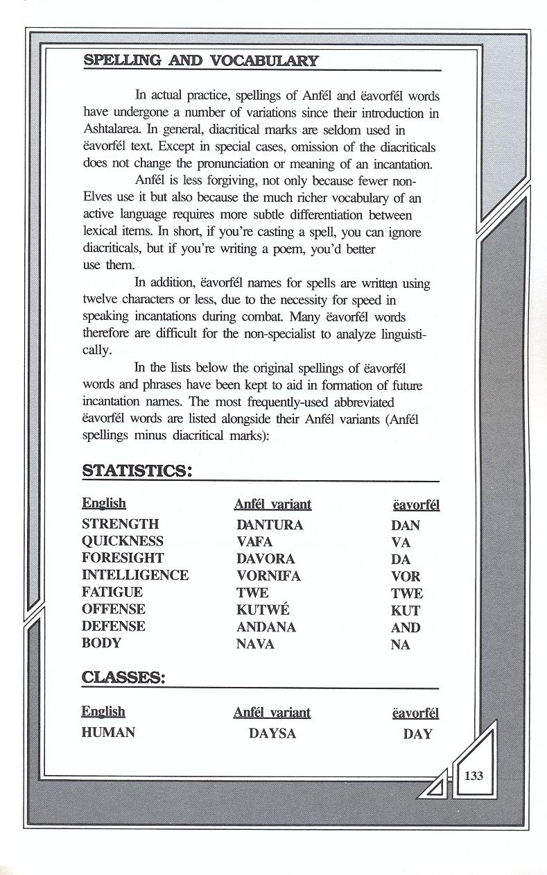 Knights of Legend players handbook page 133