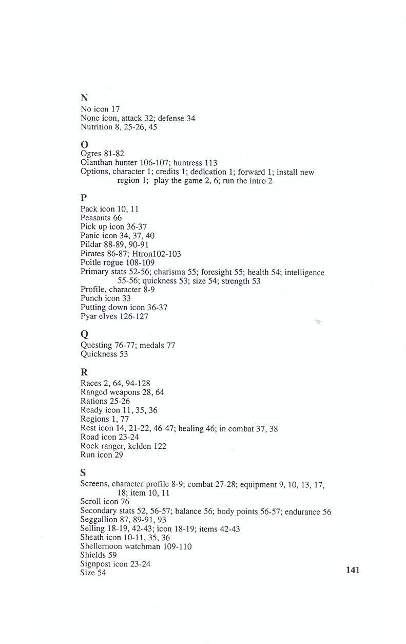 Knights of Legend players handbook page 141