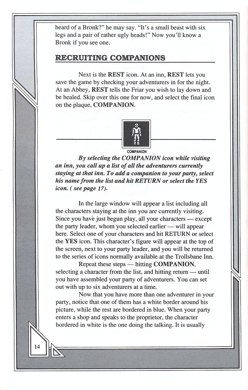 Knights of Legend players handbook page 14
