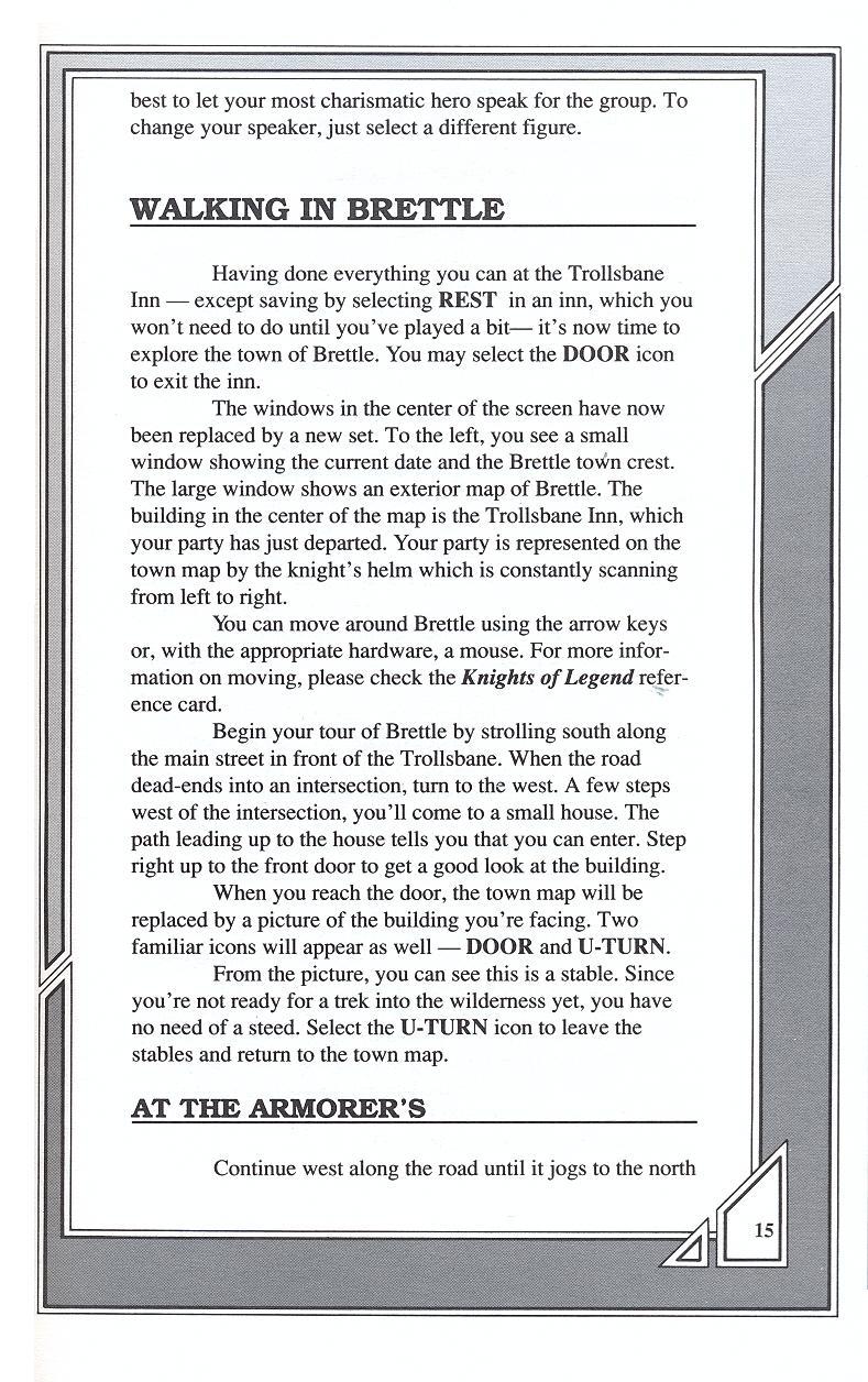 Knights of Legend players handbook page 15