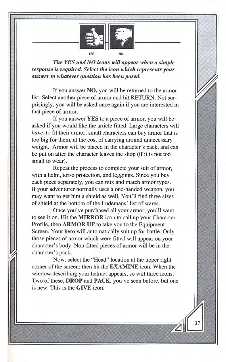 Knights of Legend players handbook page 17