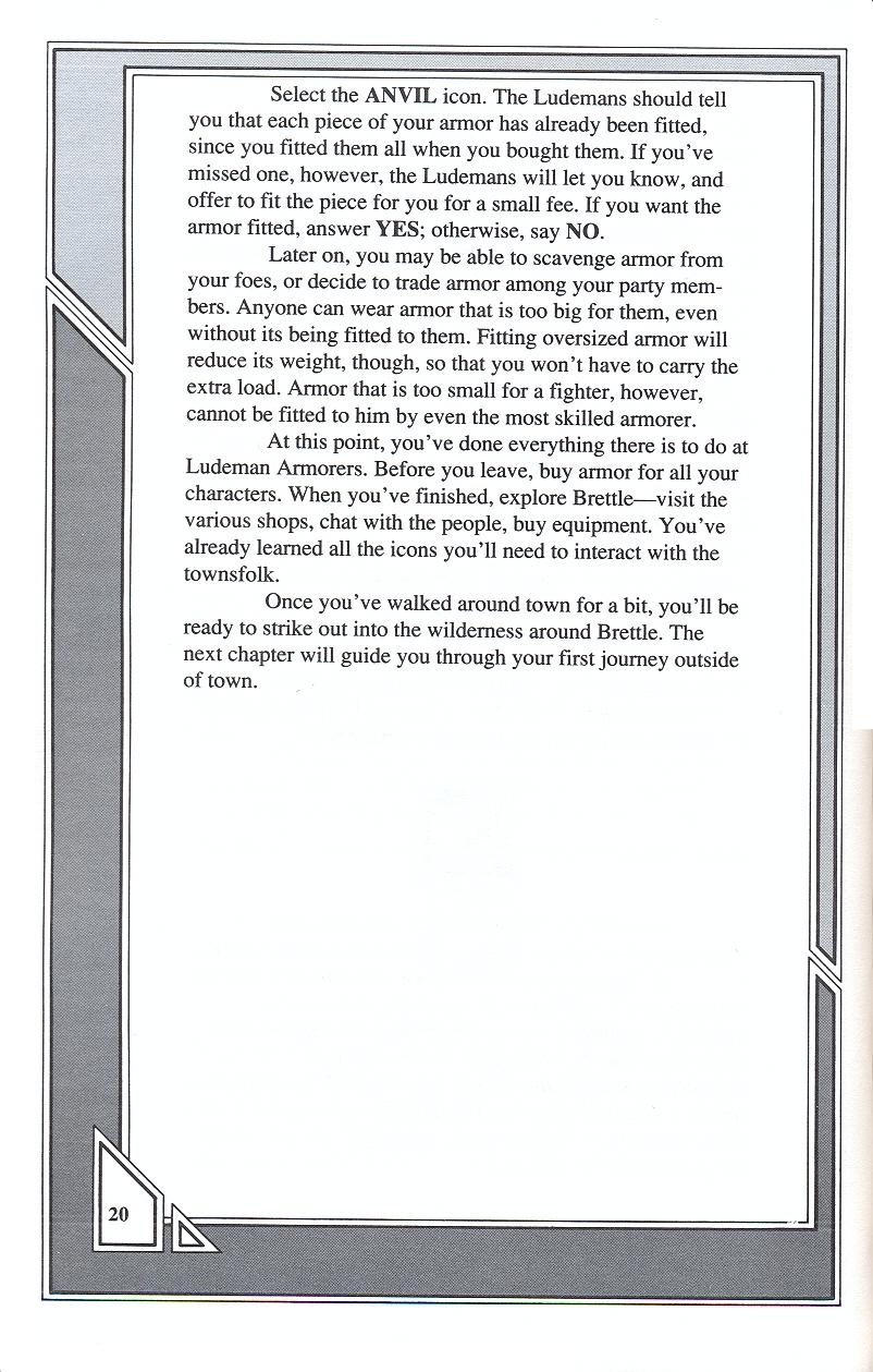 Knights of Legend players handbook page 20