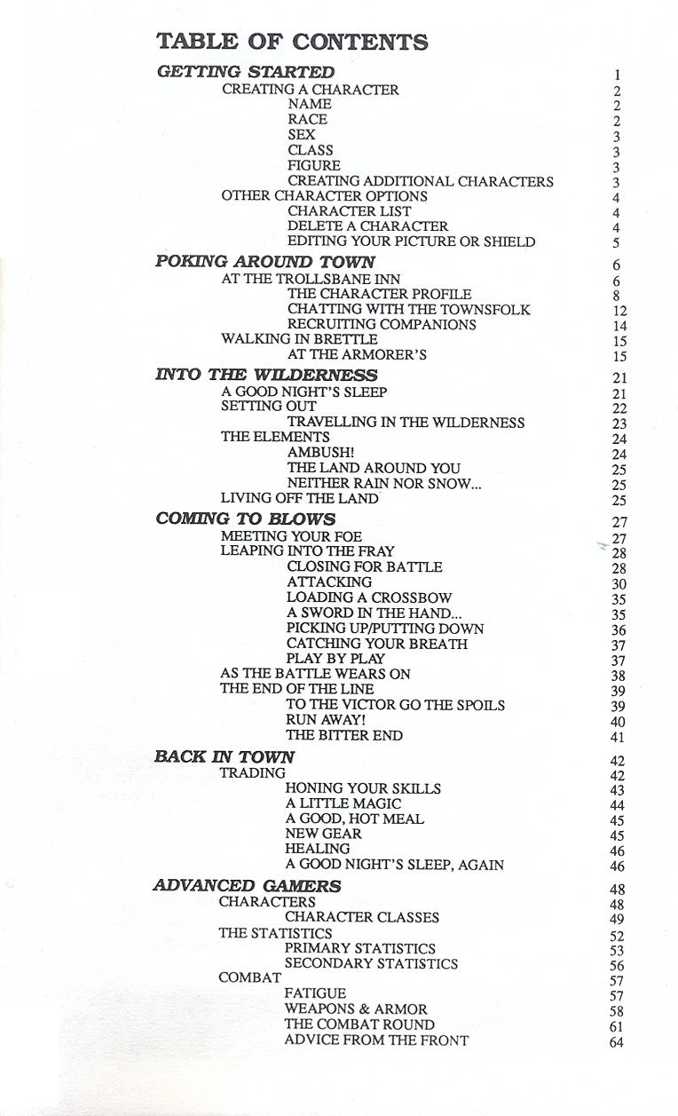 Knights of Legend players handbook page ii