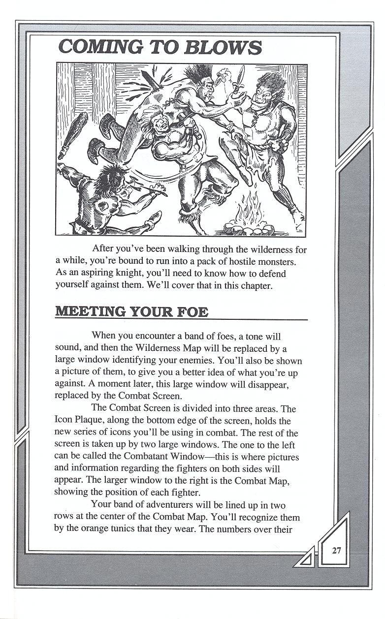 Knights of Legend players handbook page 27