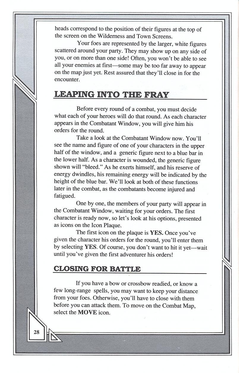 Knights of Legend players handbook page 28