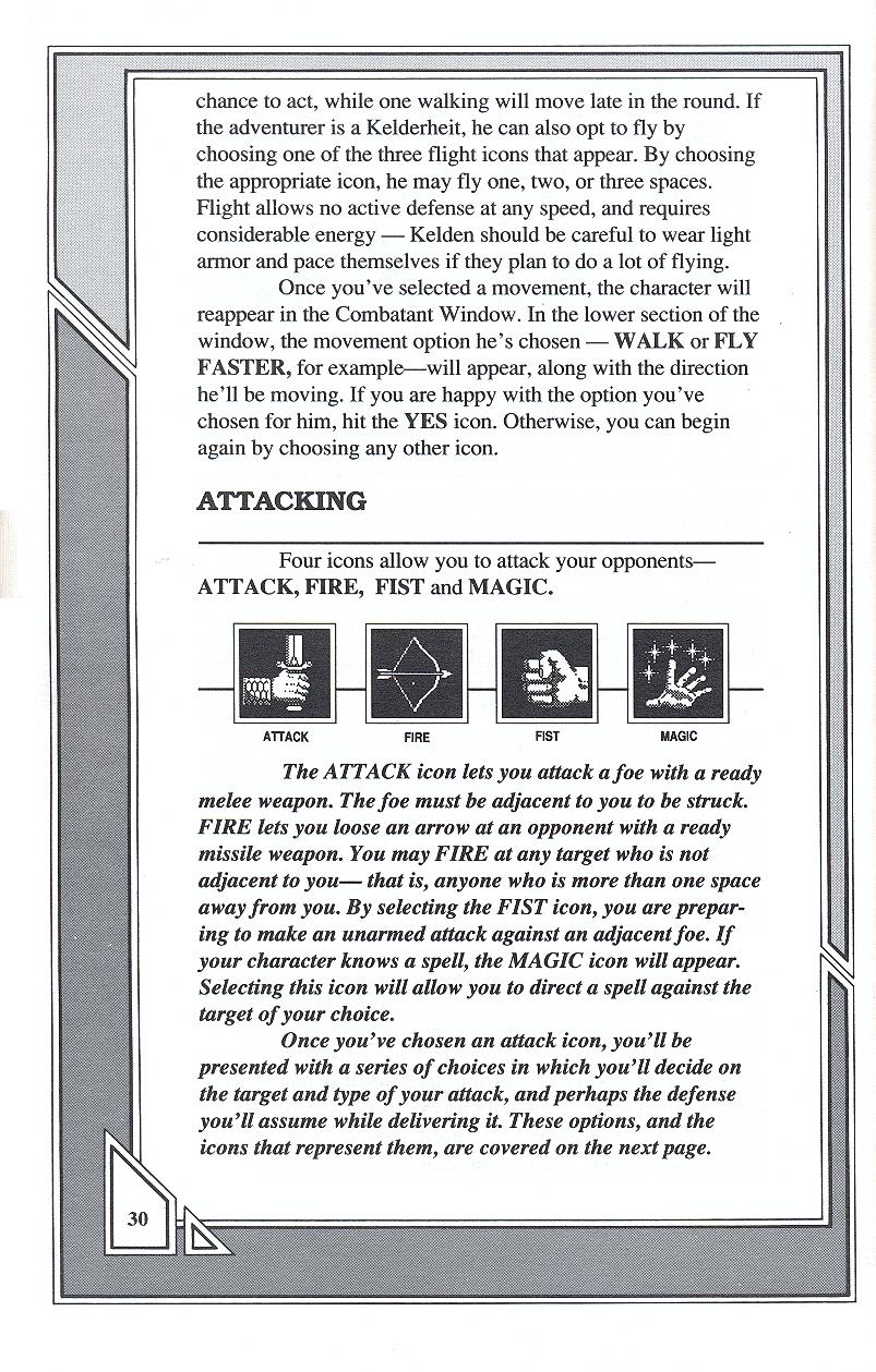 Knights of Legend players handbook page 30