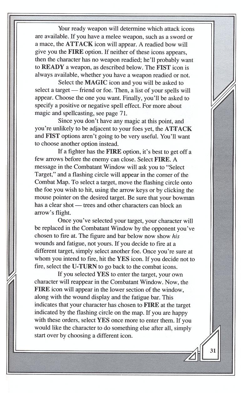 Knights of Legend players handbook page 31