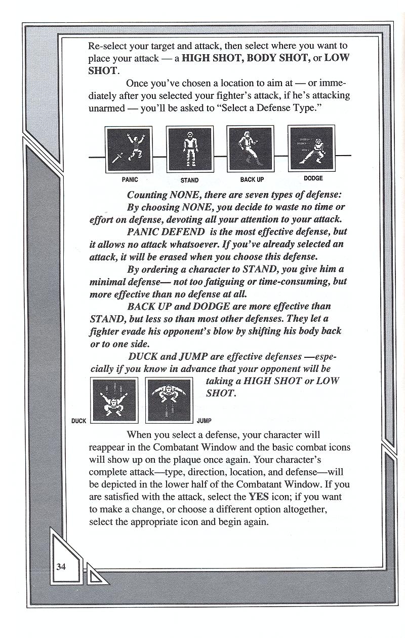 Knights of Legend players handbook page 34
