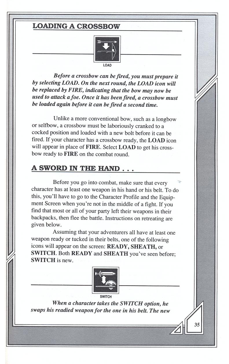Knights of Legend players handbook page 35