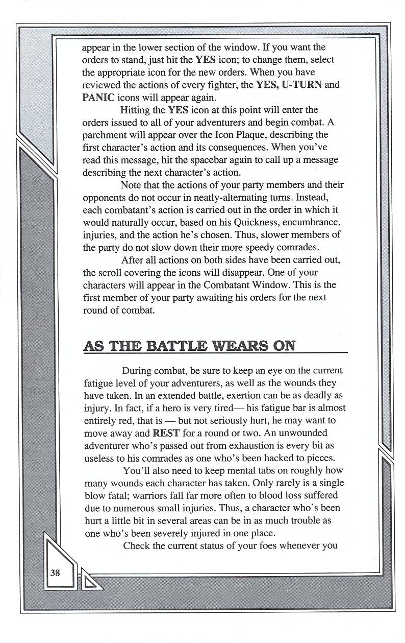 Knights of Legend players handbook page 38