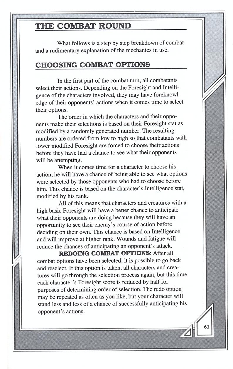 Knights of Legend players handbook page 61