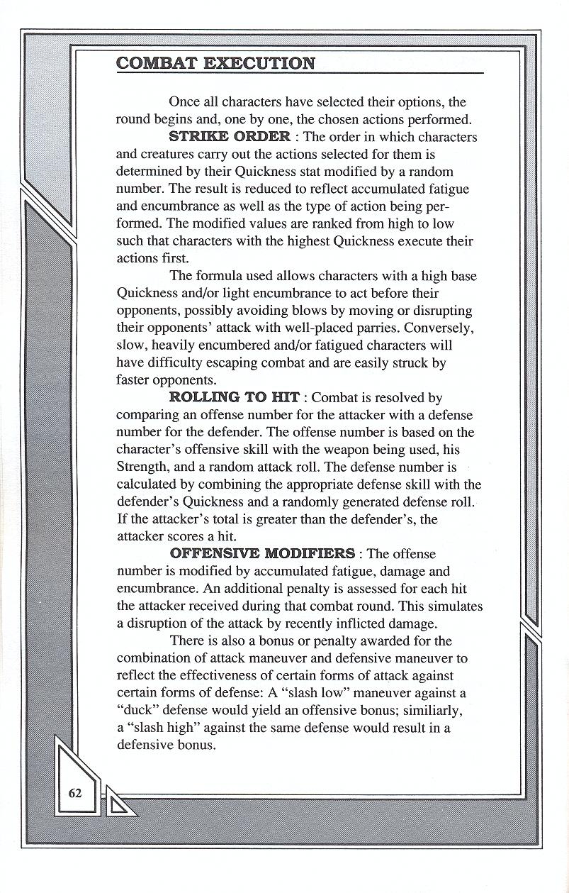 Knights of Legend players handbook page 62