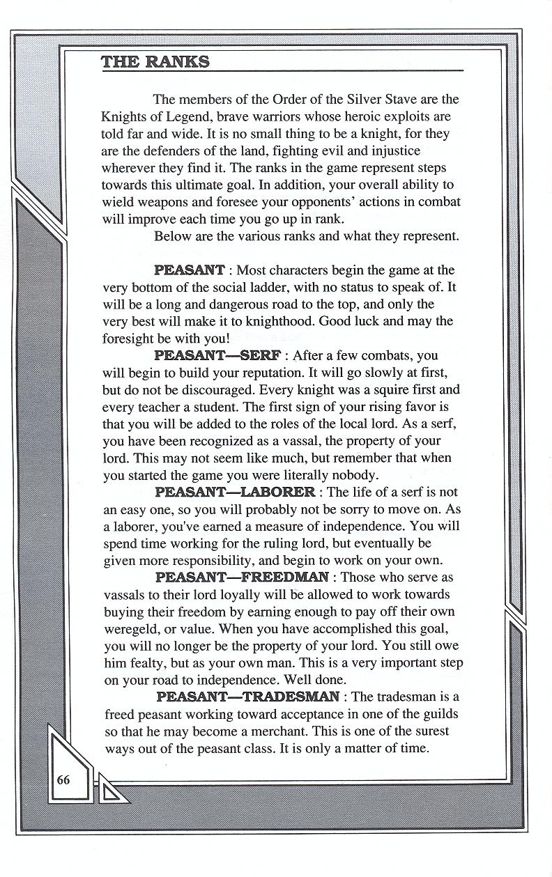 Knights of Legend players handbook page 66