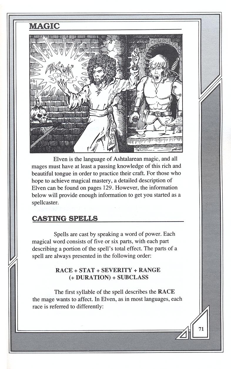 Knights of Legend players handbook page 71