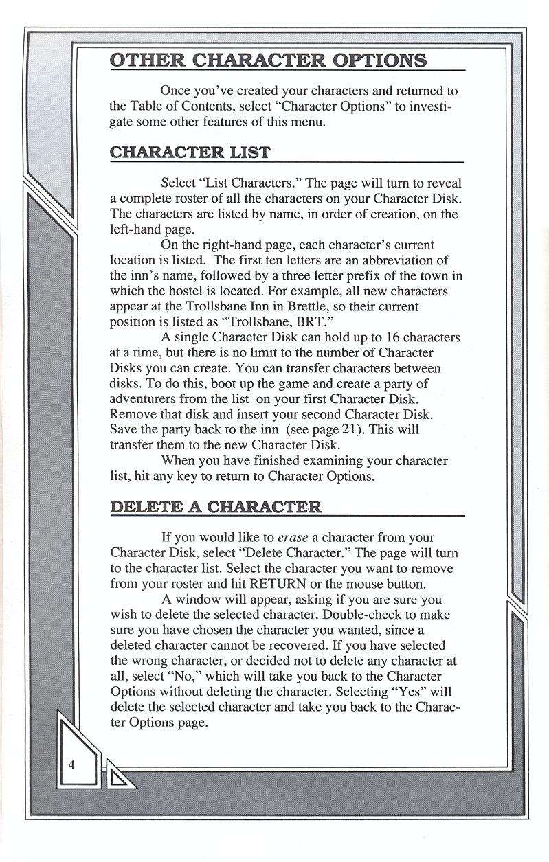 Knights of Legend players handbook page 4