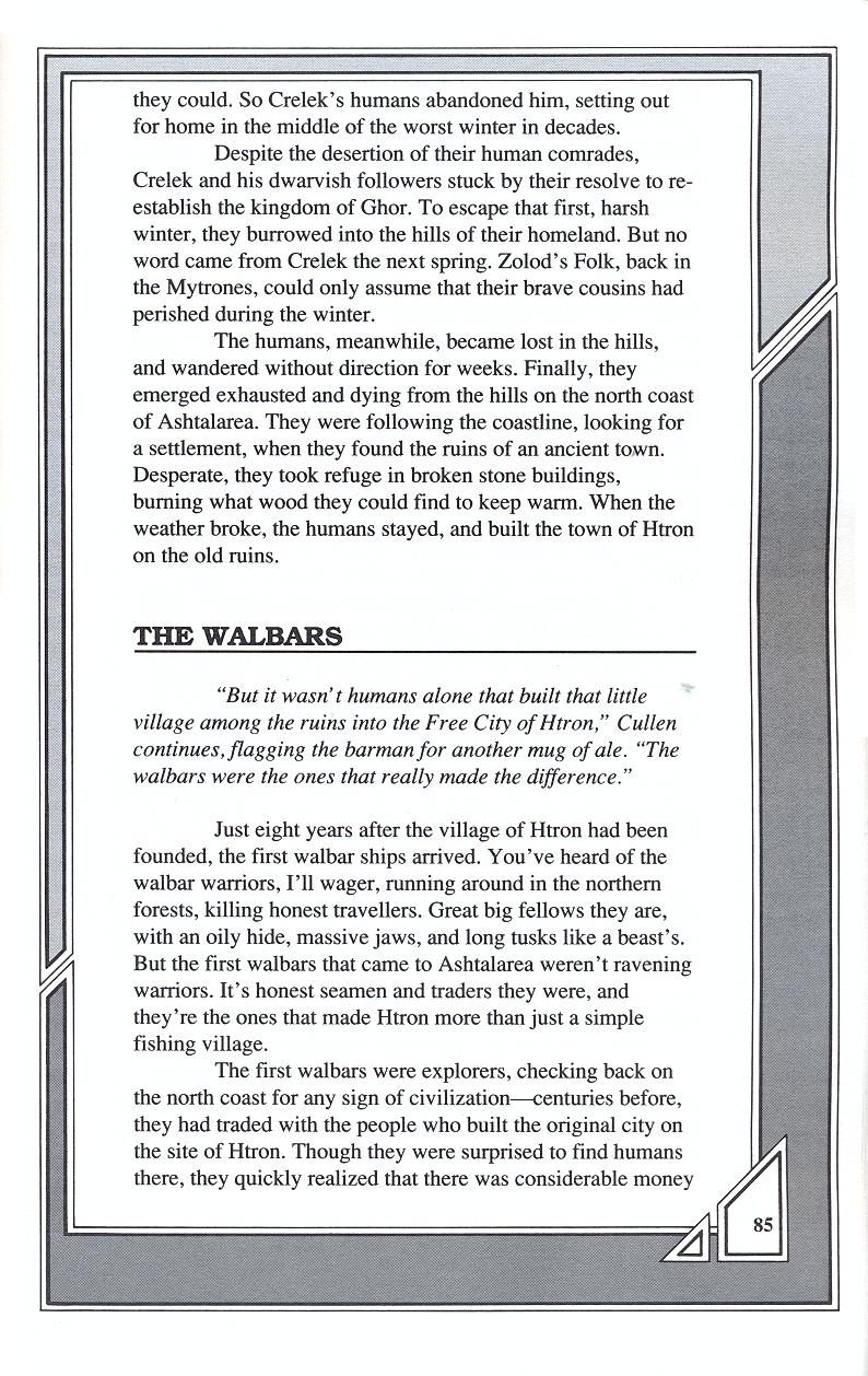 Knights of Legend players handbook page 85