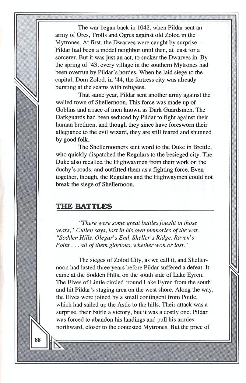 Knights of Legend players handbook page 88