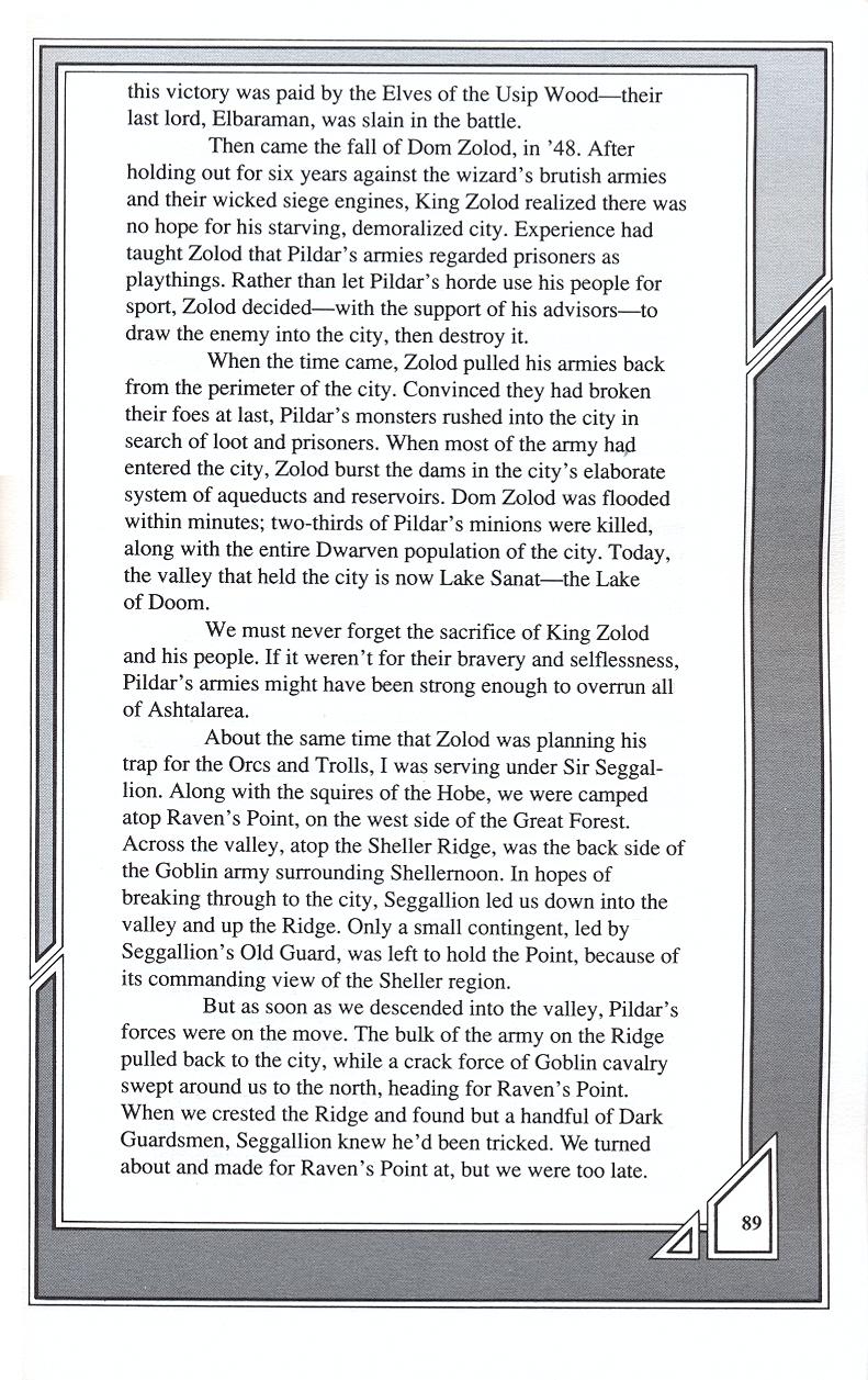 Knights of Legend players handbook page 89