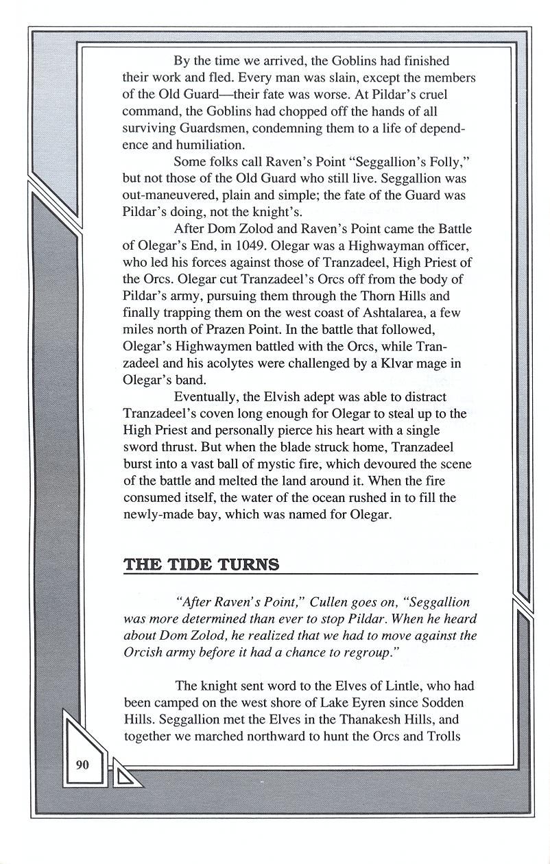 Knights of Legend players handbook page 90
