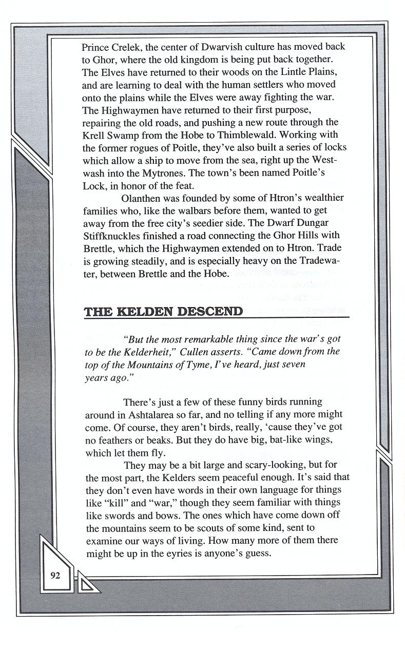 Knights of Legend players handbook page 92