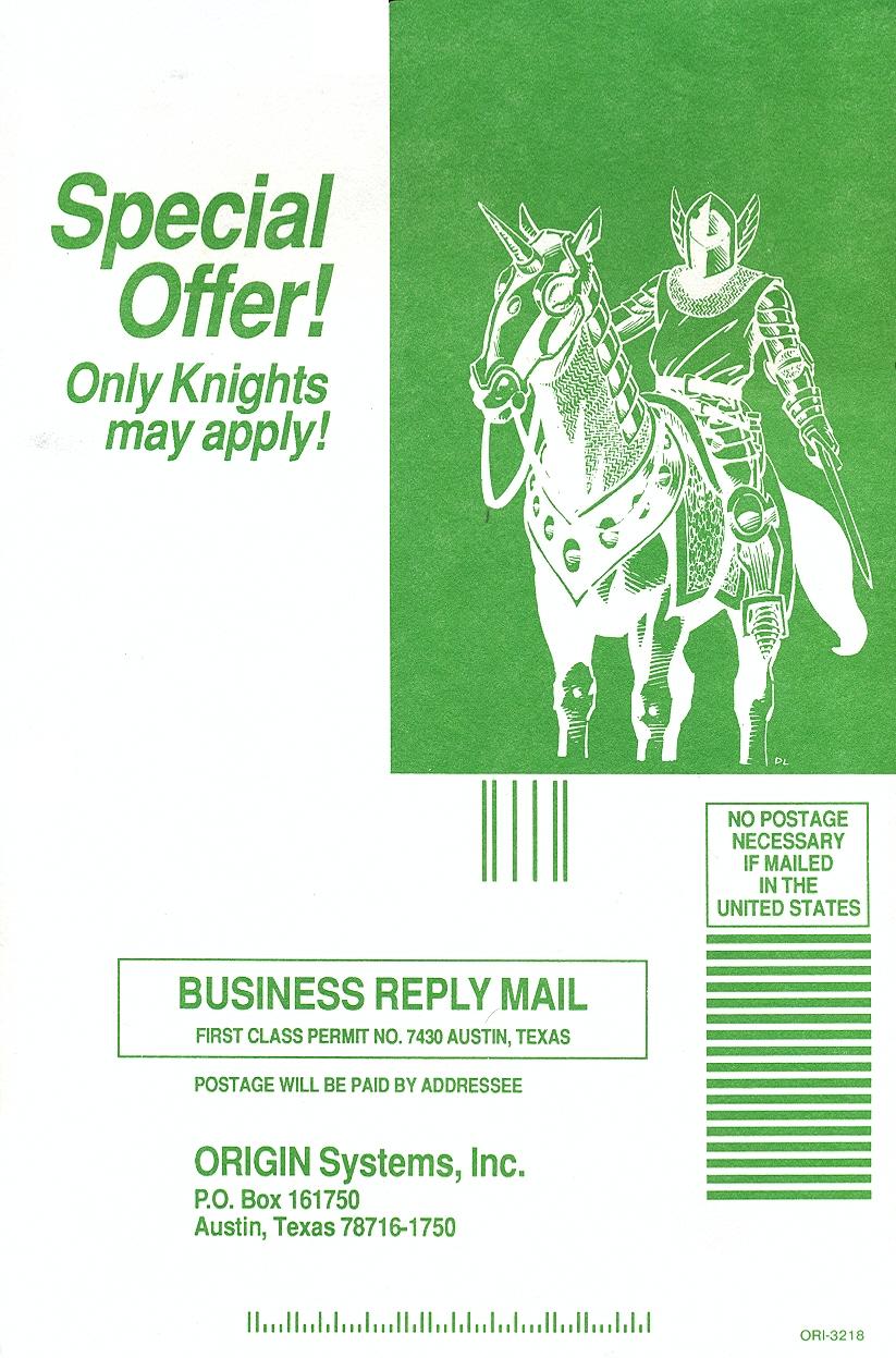 Knights of Legend postcard back