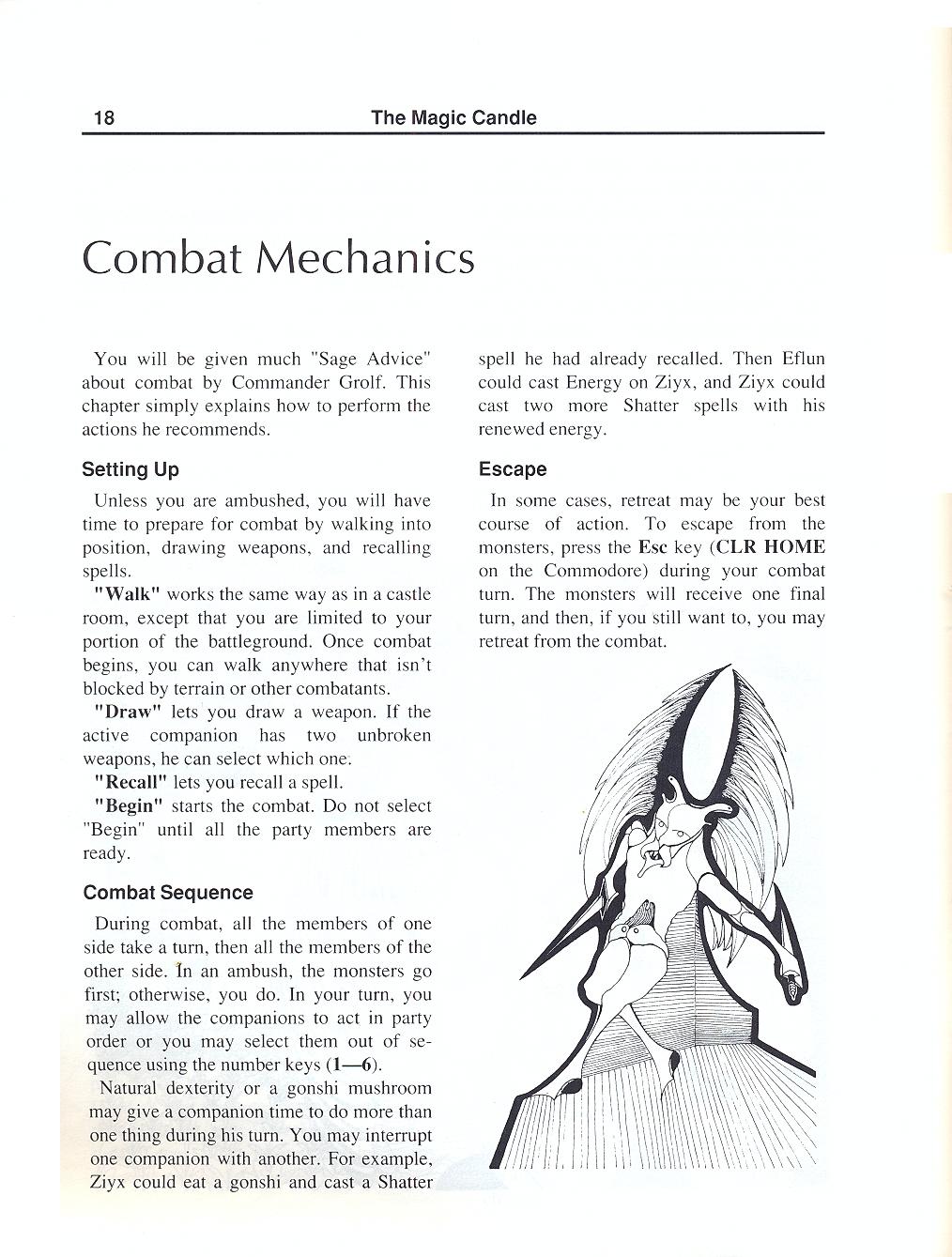 The Magic Candle manual page 18