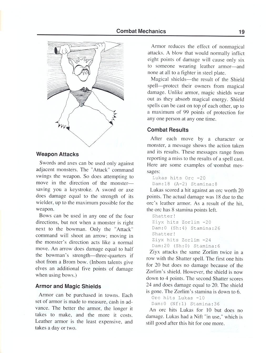 The Magic Candle manual page 19