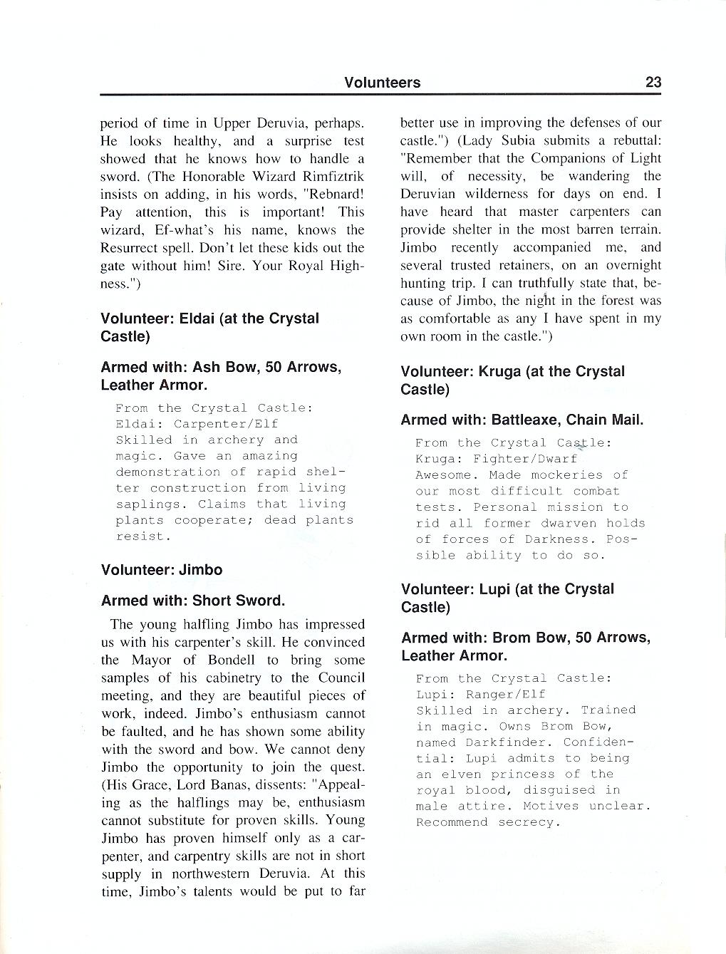 The Magic Candle manual page 23
