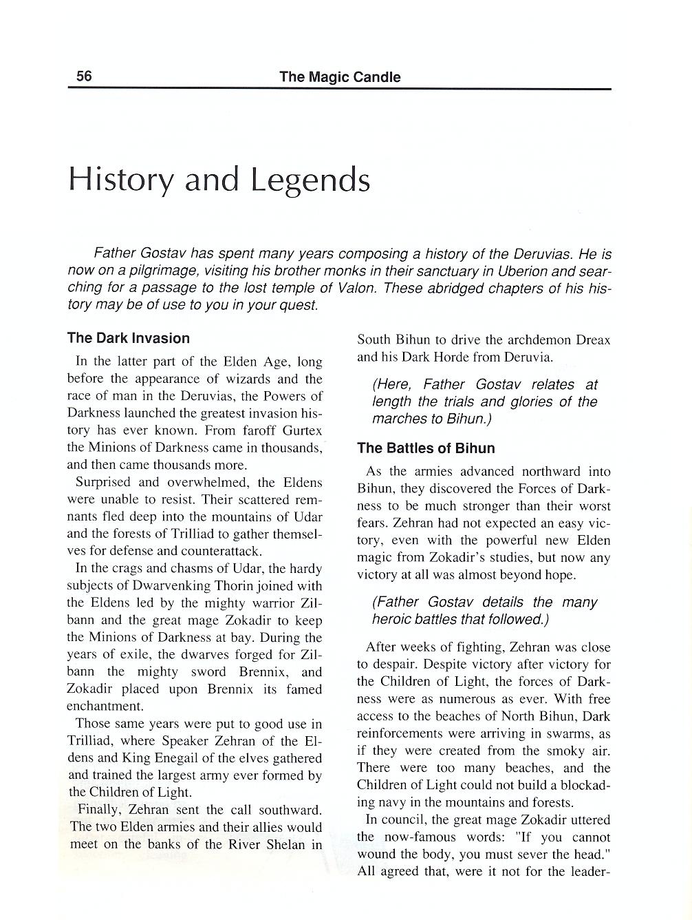 The Magic Candle manual page 56